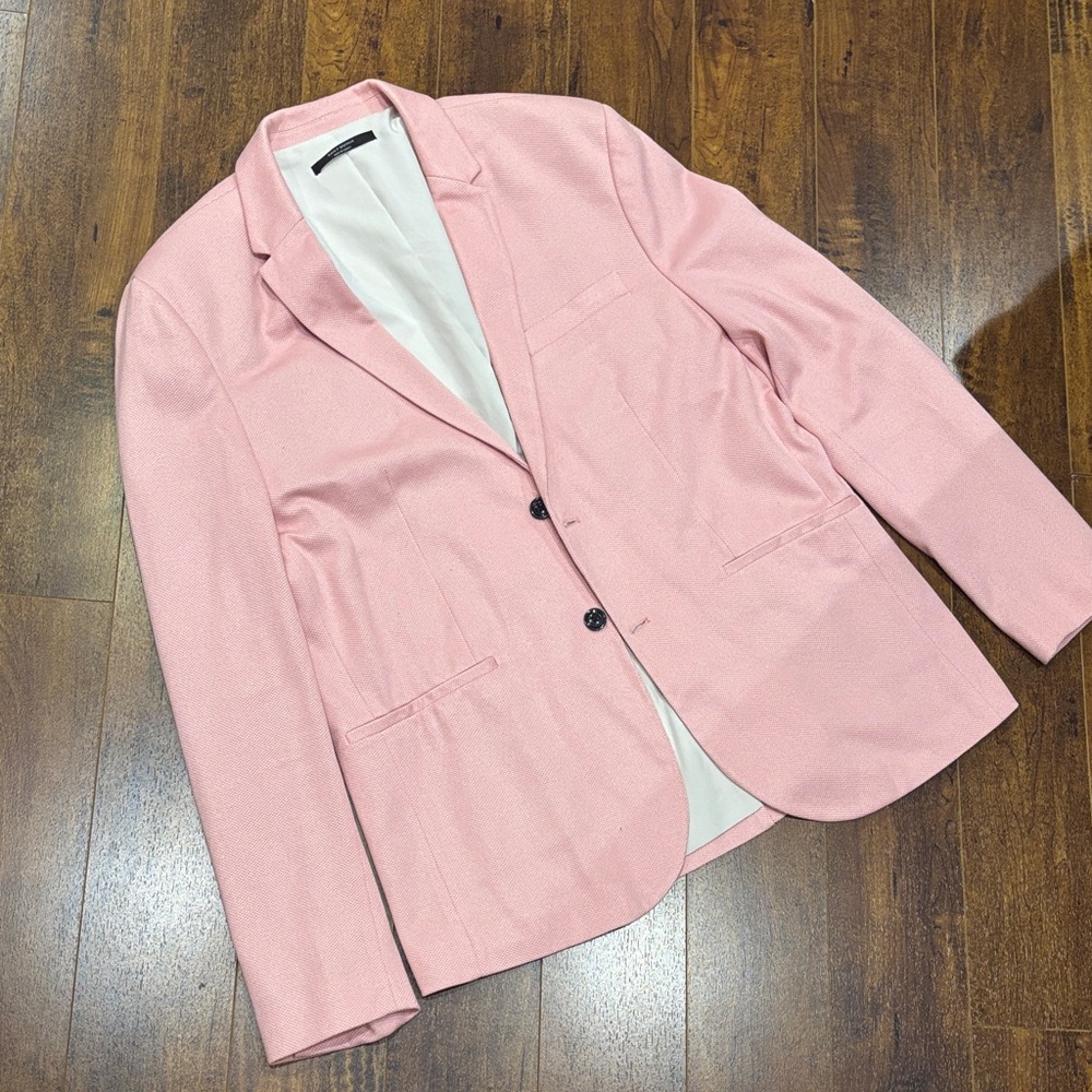 Zara Men's Blazer in Soft Pink